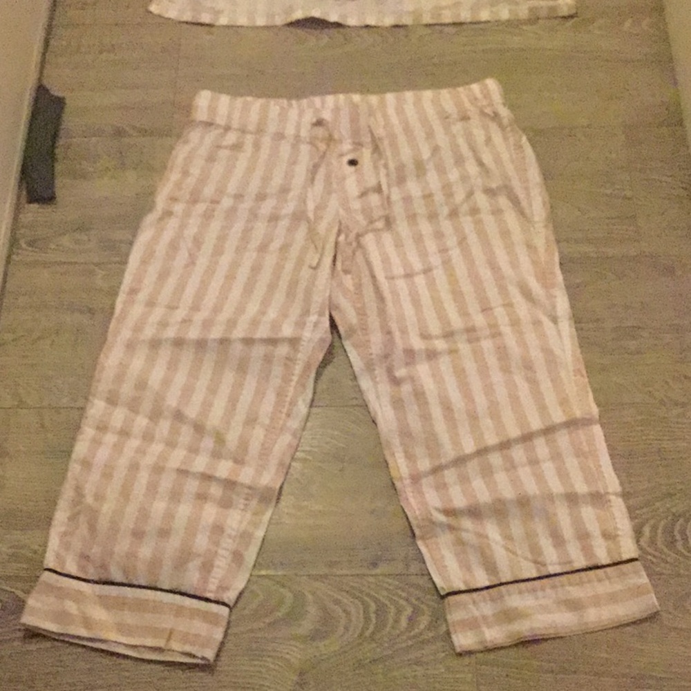 Emily merett white and pink pajama set
